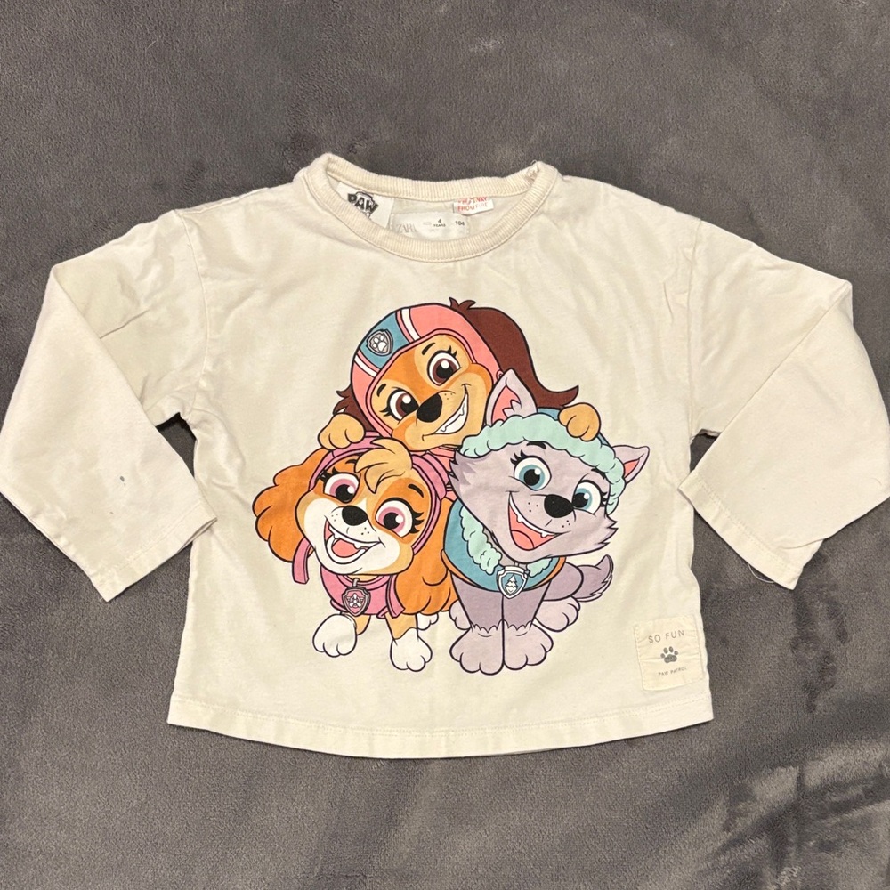 Zara toddler Paw Patrol Long Sleeve Shirt